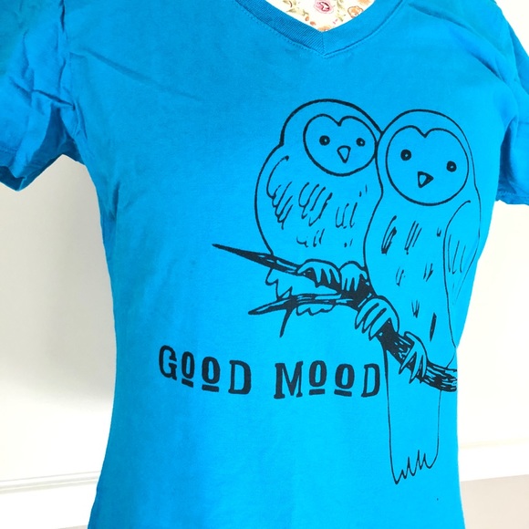 Good mood owls design women’s shirt, gift size L - Picture 5 of 11